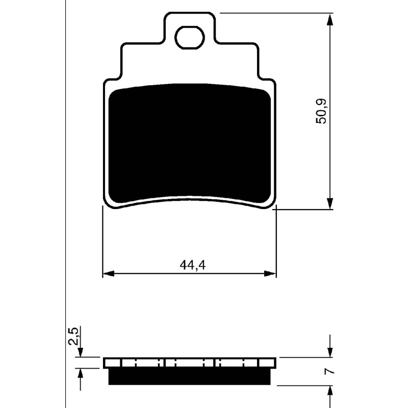 PLAQUETTE DE FREIN FRITE GOLDFREN COMPOSE POUR KYMCO 300 MAXXER 06-10-OFFRE