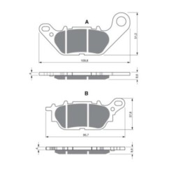 GOLDFREN SINTERED BRAKE PADS COMPOUND MBK 125 XC WAAP 08-09-OFFER