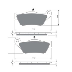 PLAQUETTES DE FREIN FRITTEES GOLDFREN COMPOSE MBK 125 YP SKYCRUISER 06-09-OFFRE