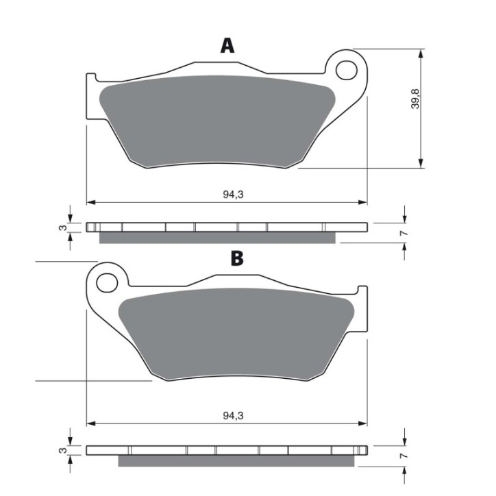 GOLDFREN SINTERED BRAKE PADS COMPOUND FOR MBK 125 YP SKYCRUISER 06-09-OFFER