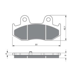 COMPUESTO PASTILLAS DE FRENO SINTERIZADAS GOLDFREN PARA SUZUKI 250 AN K1 K2 BURGMAN 98-02-OFERTA