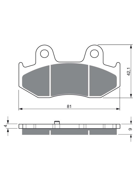 Plaquettes de frein Goldfren, montage sur Suzuki 250 AN K1 K2 Burgman 98-02, offre