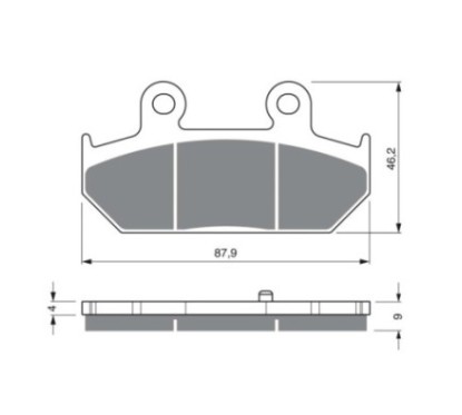 COMPUESTO PASTILLAS DE FRENO SINTERIZADAS GOLDFREN PARA SUZUKI 250 AN M S SS SKYWAVE 07-08-OFERTA