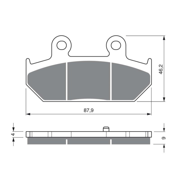 GOLDFREN PASTIGLIA FRENO SINTERIZZATA MESCOLA AD PER SUZUKI 250 AN M/S/SS SKYWAVE 07-08-OFFERTA