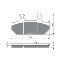 GOLDFREN SINTERED BRAKE PADS COMPOUND FOR SUZUKI 400 AN BURGMAN SKYWAVE 07-08-OFFER