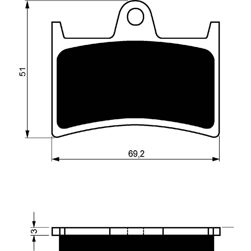 GOLDFREN PASTIGLIA FRENO SINTERIZZATA MESCOLA AD YAMAHA 1100 P R S T V BULLDOG 02-06-OFFERTA