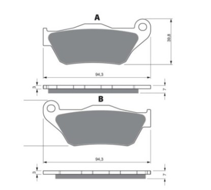 PLAQUETTES DE FREIN FRITES GOLDFREN COMPOSE POUR YAMAHA 125 YP 06-09-OFFRE