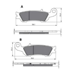 GOLDFREN PASTIGLIA FRENO SINTERIZZATA MESCOLA AD YAMAHA 125 YZ 08-18-OFFERTA