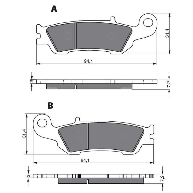 GOLDFREN PASTIGLIA FRENO SINTERIZZATA MESCOLA AD YAMAHA 125 YZ 08-18-OFFERTA