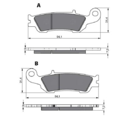 GOLDFREN SINTERED BRAKE PADS COMPOUND FOR YAMAHA 125 YZ 08-18-OFFER