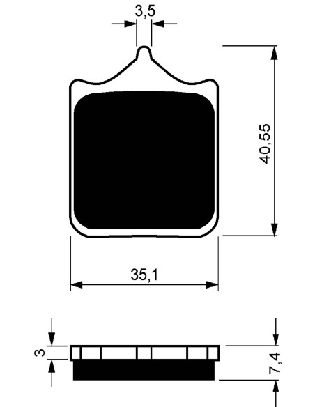 goldfren brake pad sint gp6 mount on bimota 1078 db10 motard 12 13 offer