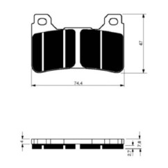 PASTILLAS DE FRENO SINTERIZADAS GOLDFREN GP6 COMPUESTO HONDA 1000 CB R9 RA RB RC 09-10-OFERTA