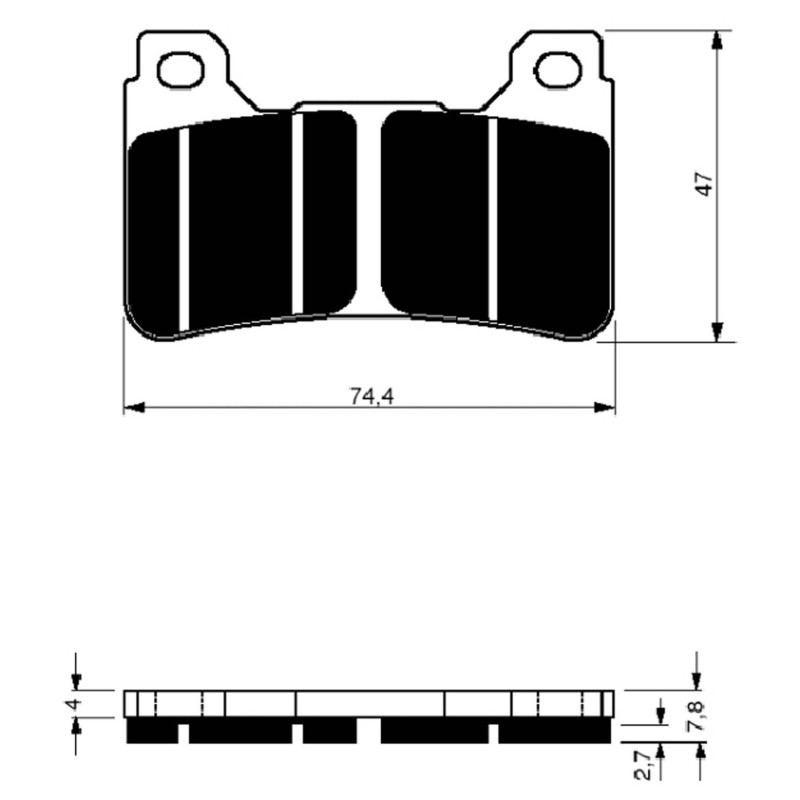 PLAQUETTES DE FREIN FRITES GOLDFREN COMPOSE GP6 HONDA 1000 CB R9 RA RB RC 09-10-OFFRES