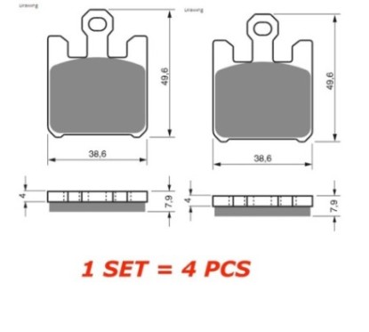 GOLDFREN SINTERED BRAKE PADS GP6 COMPOUND KAWASAKI 1000 ZX-10R 04-05-OFFER