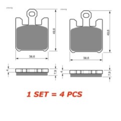 GOLDFREN SINTERED BRAKE PADS GP6 COMPOUND KAWASAKI 1200 ZX B3 B4 B6F 04-06-OFFER