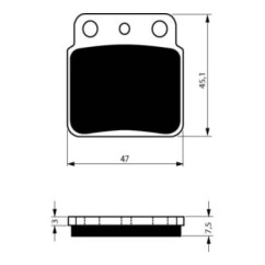 PLAQUETTES DE FREIN FRITTEES GOLDFREN K5 ARCTIC COMPOUND CAT 400 DVX 04-08-OFFRE