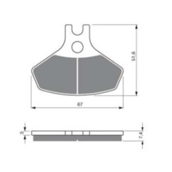 GOLDFREN SINTERBREMSBELZGE K5 COMPOUND CAN-AM 450 DS & 450 DS X 08-14-ANGEBOT