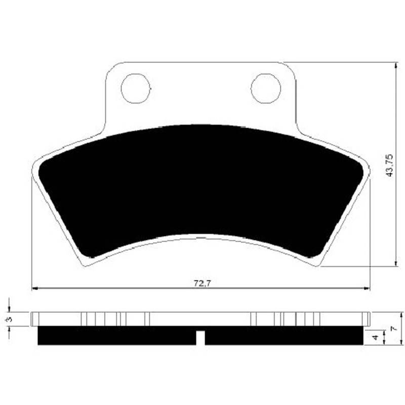 GOLDFREN PASTIGLIA FRENO SINTERIZZATA MESCOLA K5 POLARIS 250 BIG BOSS 89-93-OFFERTA