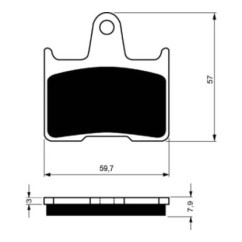 GOLDFREN PASTIGLIA FRENO SINTERIZZATA MESCOLA S3 HARLEY D. 1200 XL SPORTSTER C CUSTOM 14-15-OFFERTA