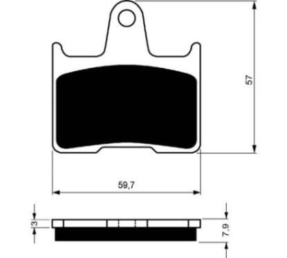 GOLDFREN PASTIGLIA FRENO SINTERIZZATA MESCOLA S3 HARLEY D. 1200 XL SPORTSTER C CUSTOM 14-15-OFFERTA