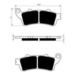 PASTILLAS DE FRENO SINTERIZADAS GOLDFREN S3 COMPUESTO HONDA 150 FES 3-5 PHANTHEON 03-06-OFERTA