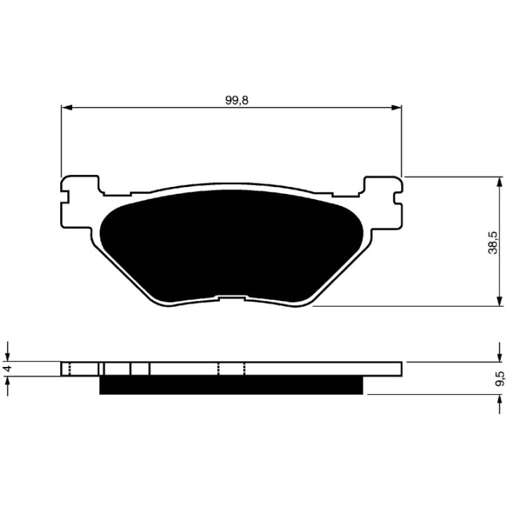 PLAQUETTES DE FREIN FRITTEES GOLDFREN COMPOSE S3 POUR HYOSUNG 650 GV 04-05-OFFRE