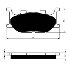 PLAQUETTES DE FREIN FRITTEES GOLDFREN COMPOSE S3 ITALJET 250 JUPITER 02-03-OFFRE