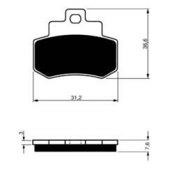 GOLDFREN PASTIGLIA FRENO SINTERIZZATA MESCOLA S3 KYMCO 250 GRAND DINK 01-06-OFFERTA