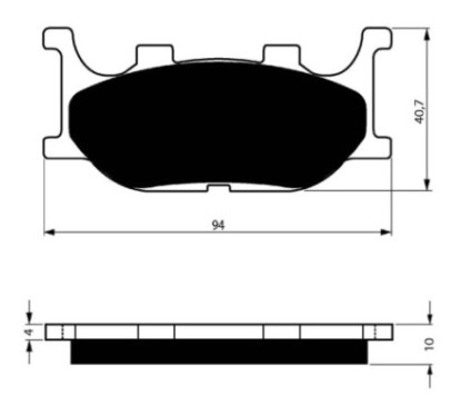 PLAQUETTES DE FREIN FRITTEES GOLDFREN COMPOSE S3 LINHAI 125 150 T MONARCH 06-07-OFFRE