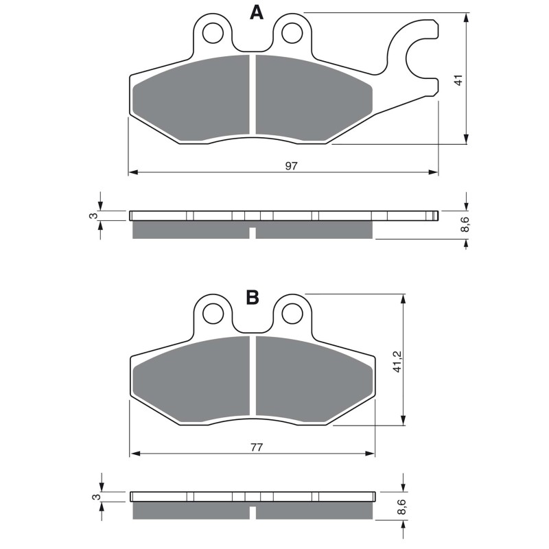 GOLDFREN PASTIGLIA FRENO SINTERIZZATA MESCOLA S3 PIAGGIO 125 X10 12-15-OFFERTA