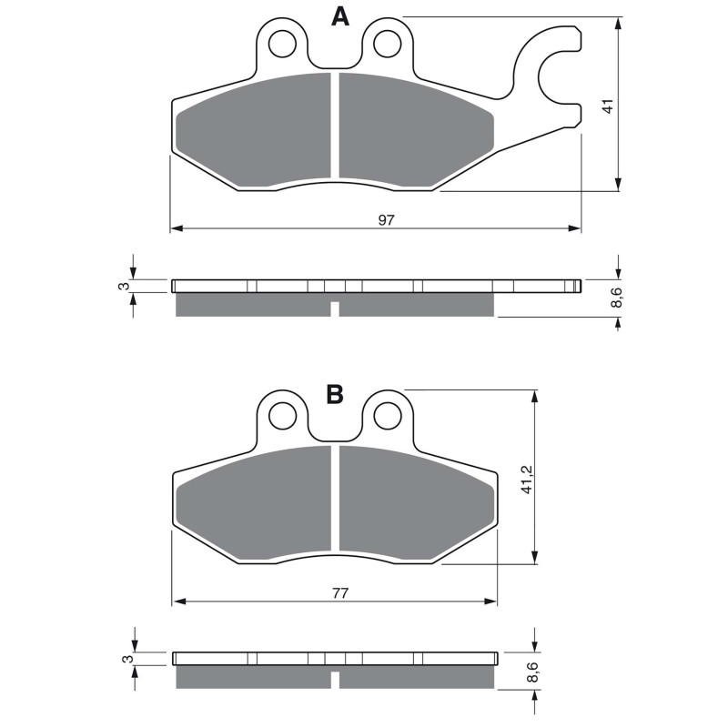goldfren brake pad sint s3 mount on piaggio 350 500 x10 12 15 offer