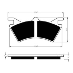 GOLDFREN PASTIGLIA FRENO SINTERIZZATA MESCOLA S3 POLARIS PPS PTV 6X6 S10 -OFFERTA