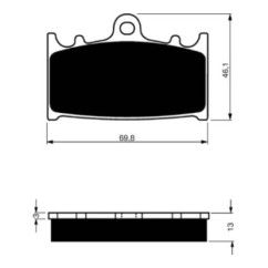 GOLDFREN SINTERED BRAKE PADS S3 COMPOUND SUZUKI 1250 GSX FA 10-12-OFFER