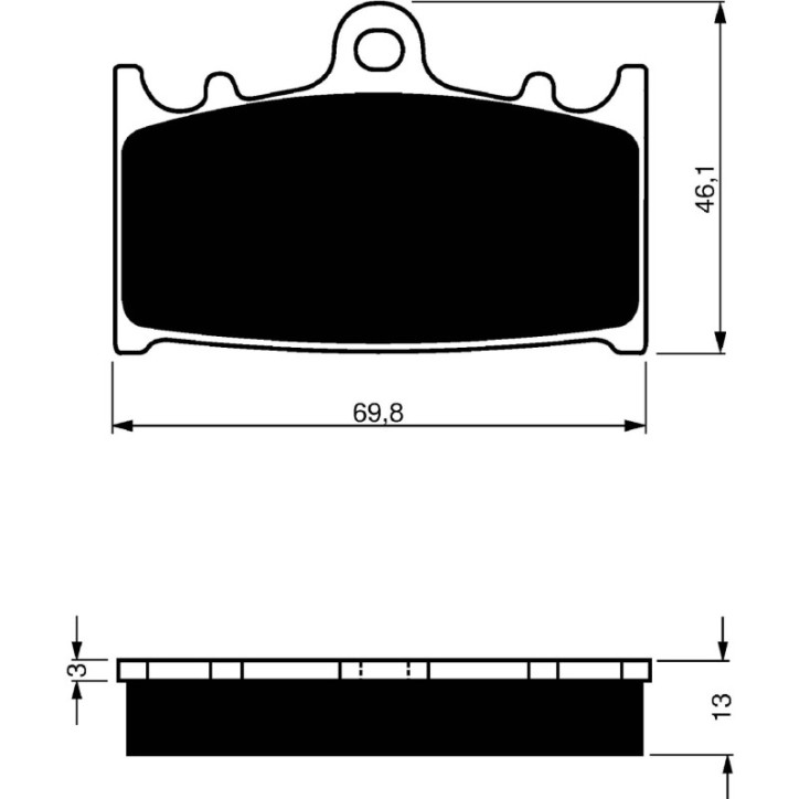 GOLDFREN PASTIGLIA FRENO SINTERIZZATA MESCOLA S3 PER SUZUKI 1500 VL K5-10 05-07-OFFERTA