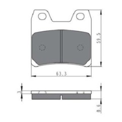 GOLDFREN SINTERED BRAKE PADS S3 COMPOUND YAMAHA 1300 XJR 01-07-OFFER