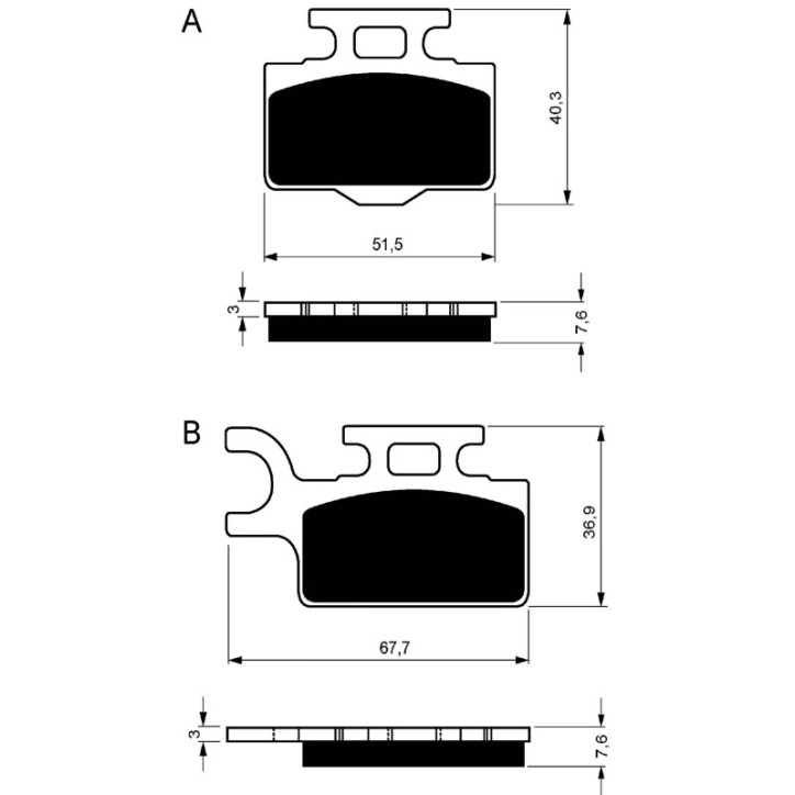 GOLDFREN SINTERED BRAKE PADS S33 COMPOUND FOR KAWASAKI 110 KL 06-08-OFFER