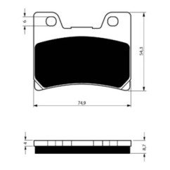 COMPUESTO PASTILLAS DE FRENO GOLDFREN PARA YAMAHA 1000 FZR EX UP 91-93-OFERTA-COD.045AD