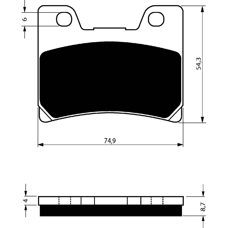 PLAQUETTES DE FREIN GOLDFREN COMPOSEES POUR YAMAHA 1000 FZR EX UP 91-93-OFFER-COD.045AD