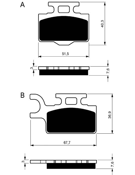 Plaquettes de frein Goldfren Sint Ad compatibles avec Kawasaki 65 KX A1 6 A6F A9F 00 14 Offre cod167ad