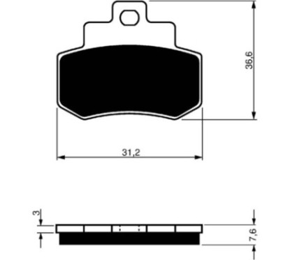 PLAQUETTES DE FREIN FRITTEES GOLDFREN COMPOSE AD KYMCO 250 GRAND DINK 01-06-OFFER-COD.192AD