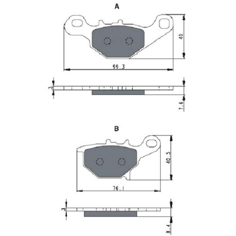 PASTILLAS DE FRENO SINTERIZADAS GOLDFREN COMPUESTO SUZUKI 85 RM 05-13-OFERTA-COD.226AD