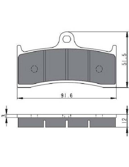 Plaquettes de frein Goldfren Sint GP6 compatibles avec MV Agusta 750 F4 Brutal S 03-05 (offre cod225gp6)