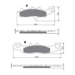 GOLDFREN SINTERBREMSBELZGE K5 COMPOUND KAWASAKI 450 KFX R 08-11-ANGEBOT-COD.245K5