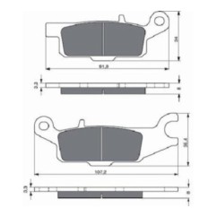 GOLDFREN PASTIGLIA FRENO SINTERIZZATA MESCOLA S3 YAMAHA 250 YFM RX RAPTOR 08-12-OFFERTA-COD.252S3