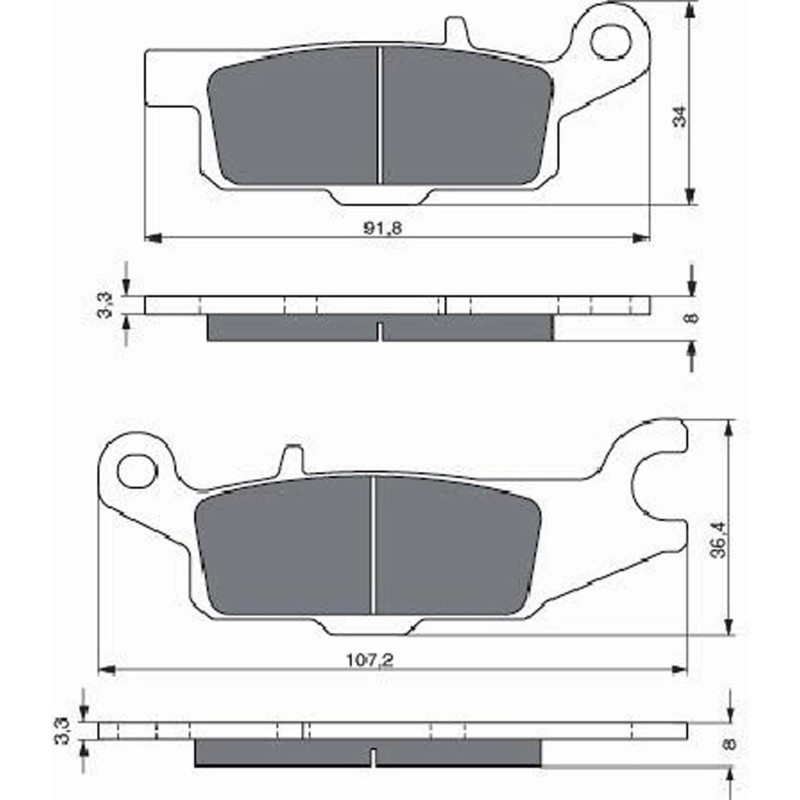 GOLDFREN SINTERED BRAKE PADS S3 COMPOUND YAMAHA 250 YFM RX RAPTOR 08-12-OFFER-COD.252S3