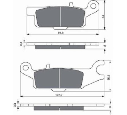 GOLDFREN PASTIGLIA FRENO SINTERIZZATA MESCOLA S3 YAMAHA 250 YFM RX RAPTOR 08-12-OFFERTA-COD.252S3