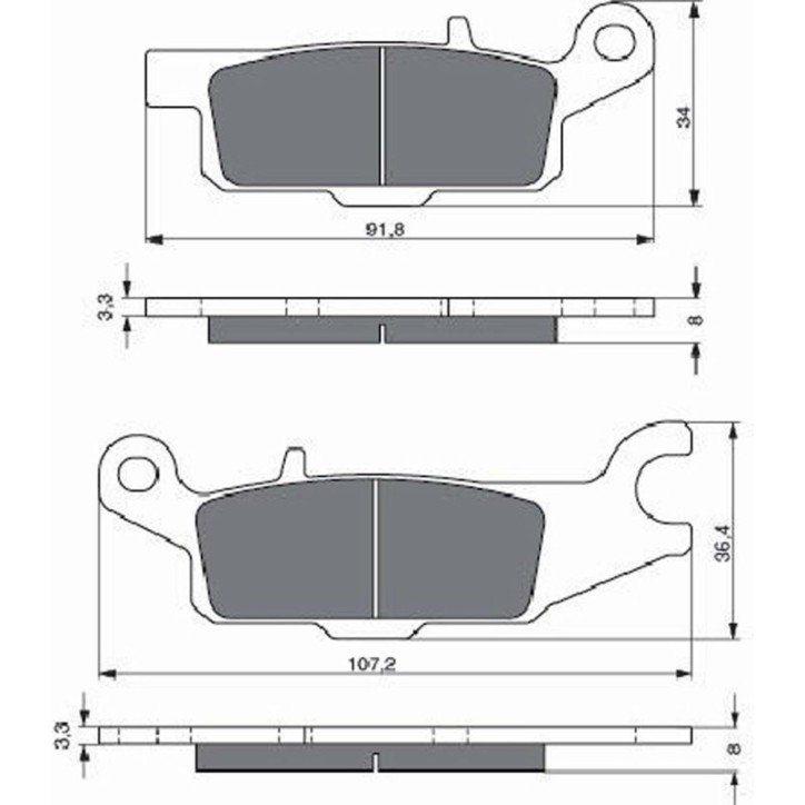 GOLDFREN PASTIGLIA FRENO SINTERIZZATA MESCOLA S3 PER YAMAHA 250 YFM RX RAPTOR 08-12-OFFERTA-COD.252S3