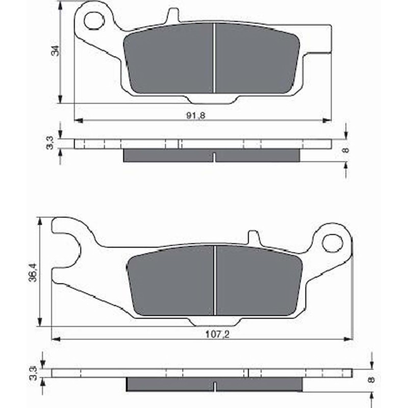 GOLDFREN PASTIGLIA FRENO SINTERIZZATA MESCOLA S3 YAMAHA 250 YFM RX RAPTOR 08-12-OFFERTA-COD.253S3