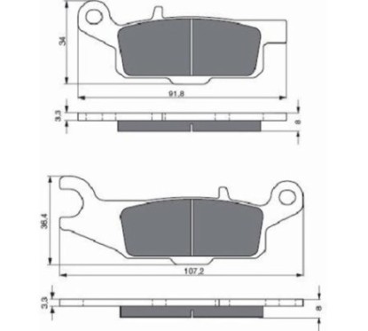 PASTILLAS DE FRENO SINTERIZADAS GOLDFREN S3 COMPUESTO YAMAHA 250 YFM RX RAPTOR 08-12-OFERTA-COD.253S3