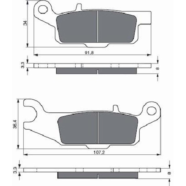 GOLDFREN PASTIGLIA FRENO SINTERIZZATA MESCOLA S3 PER YAMAHA 250 YFM RX RAPTOR 08-12-OFFERTA-COD.253S3